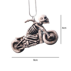 PVC Halloween Easter Motorcycle Skeleton Car Accessories Skateboard Skull Auto Rearview Mirror Pendant Creative Skull Decoration - KinglyDay