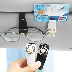 Portable Car Glasses Cases Ticket Card Clamp Car Sun Visor Sunglasses Holder ABS Eyeglasses Sunglass Holder - KinglyDay