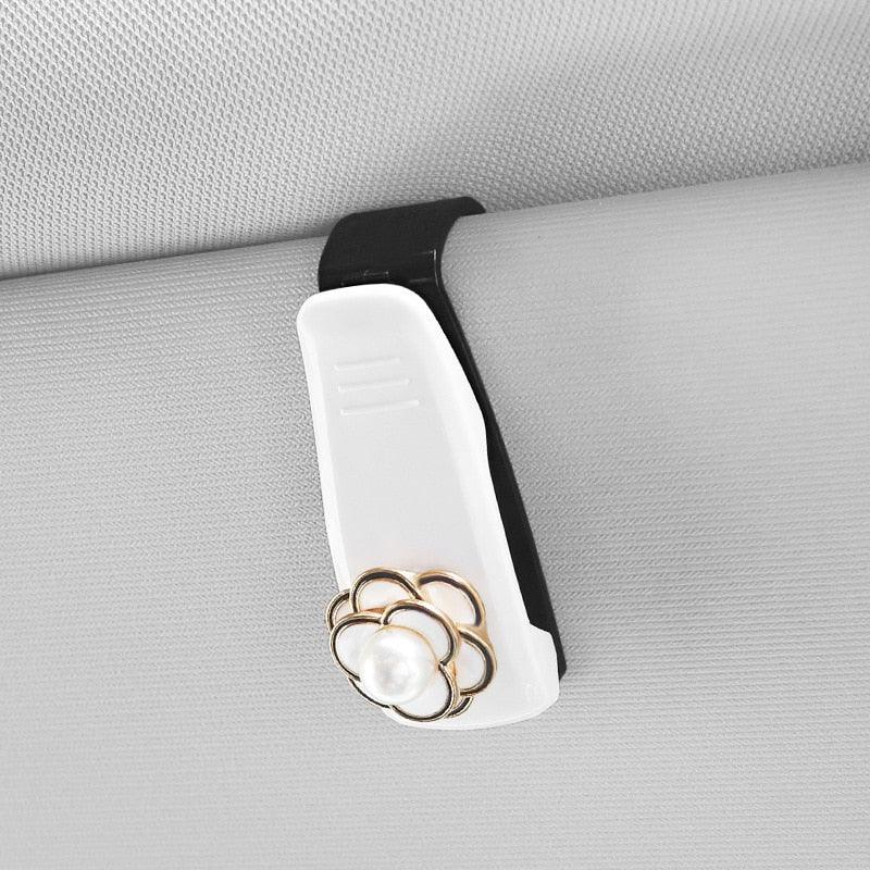 Portable Car Glasses Cases Ticket Card Clamp Car Sun Visor Sunglasses Holder ABS Eyeglasses Sunglass Holder - KinglyDay