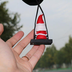 Resin Ladder Swing Santa Claus Car Decorations Car Rearview Mirror Christmas Tree Decorations Auto Christmas Gifts Accessories - KinglyDay