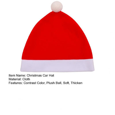 Car Personality Lovely Christmas Hat Trim Sticker For Tesla 2021-2022 Model 3 Model Y Interior Decoration Accessories - KinglyDay