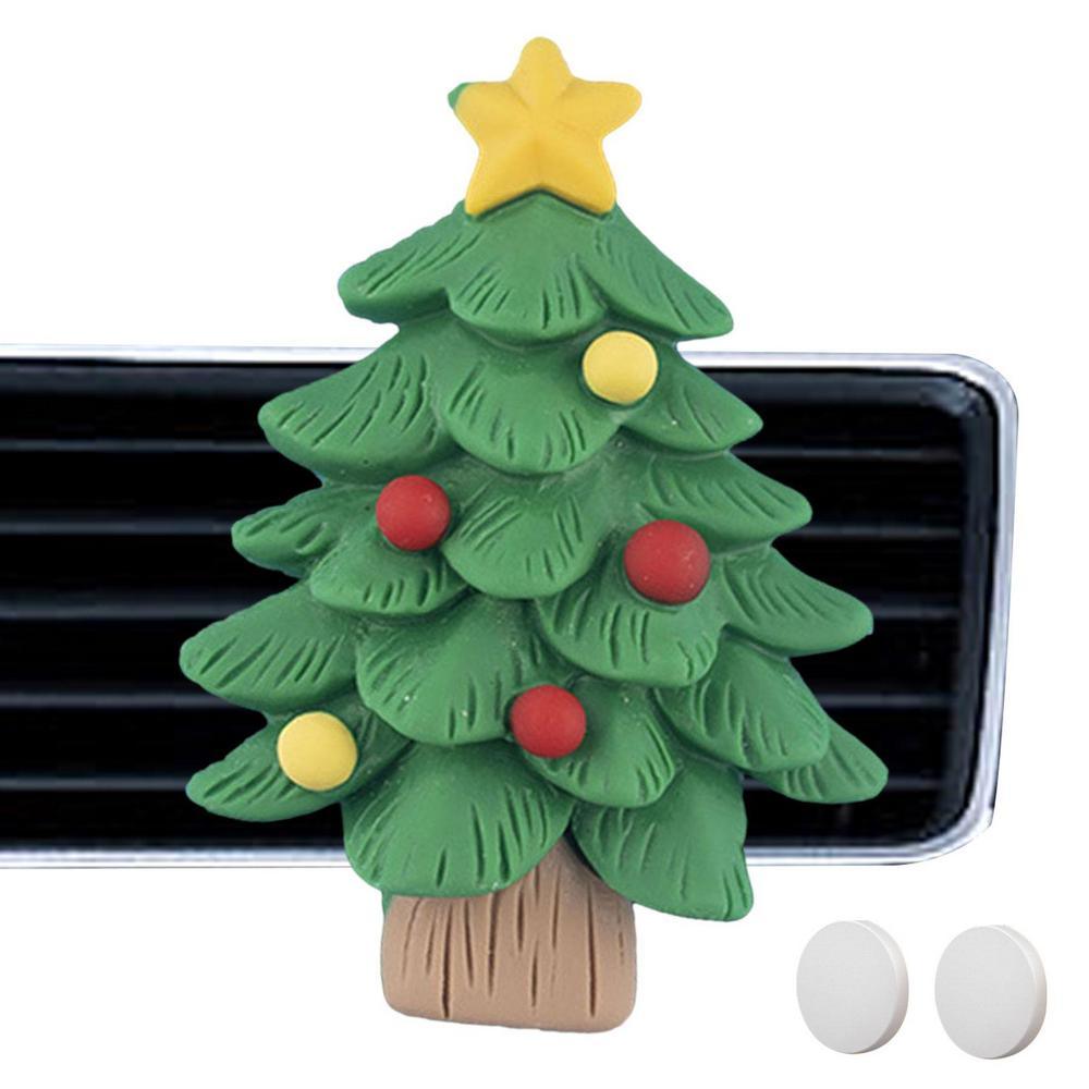 Christmas Car Air Freshener Santa Cute Deer Car Fragrance Air Outlet Decorations Automotive Vent Clips Scent Diffuser Nice Gifts - KinglyDay