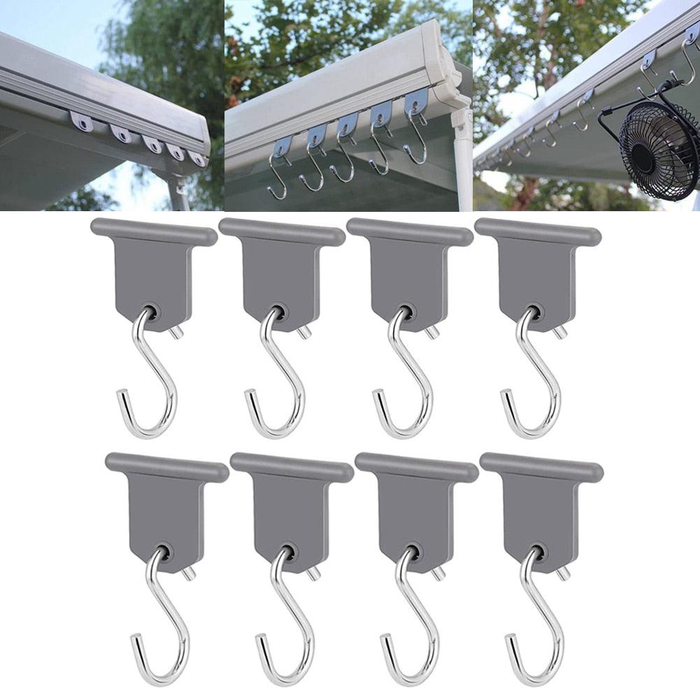 8Pcs Outdoor Camping Awning Hooks Fastener Clips RV Tent Clips For Caravan Camper Trailer - KinglyDay