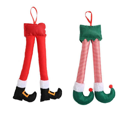 Christmas Car Decoration Elf Leg Santa Claus Leg Christmas Car Accessories Leg Pendant Christmas Car Gift - KinglyDay