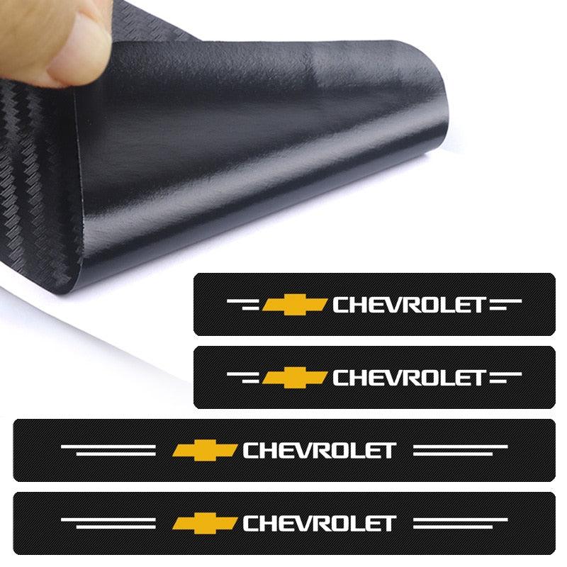 Carbon Fiber Threshold Protection Stickers for Chevrolet Cruze, Captiva, Aveo, Spark, Sail, and Lacetti - KinglyDay