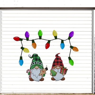 Christmas Decoration Magnetic Car Stickers Decals Refrigerator Magnets Bulb Santa Snowman Dwarf Reflective Sticker for Car Home - KinglyDay
