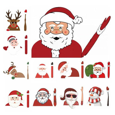 Santa Claus Car Rear Window Wiper Sticker Christmas Car Styling Funny Waving Arm Rear Windshield Decals Auto Decoration Stickers - KinglyDay