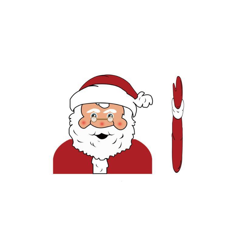 Santa Claus Car Rear Window Wiper Sticker Christmas Car Styling Funny Waving Arm Rear Windshield Decals Auto Decoration Stickers - KinglyDay