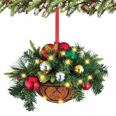 Wreath Christmas Tree Decorations Christmas Tree Wooden Pendant Hanging Ornaments Mini Pendant For Wall Window Tree Car Rearview - KinglyDay
