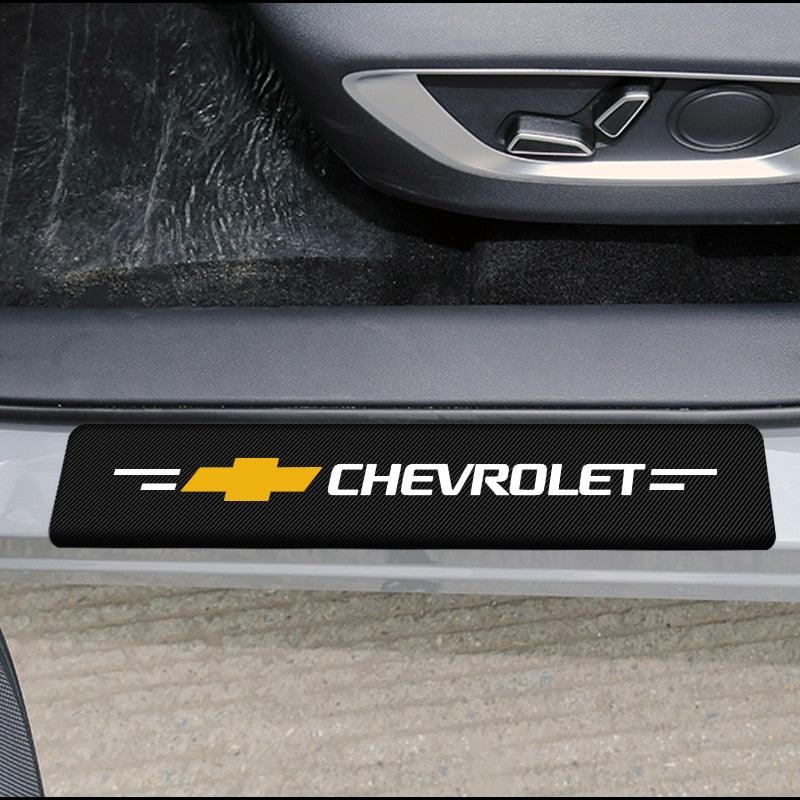 Carbon Fiber Threshold Protection Stickers for Chevrolet Cruze, Captiva, Aveo, Spark, Sail, and Lacetti - KinglyDay