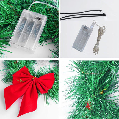 Christmas Wreath For Car Christmas Car Wreath Accessories Christmas Decor Easily Mounts To Car Or Truck Front Grille - KinglyDay
