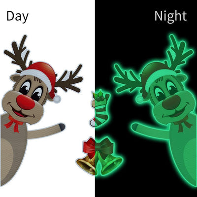 Car Sticker Festival Supplies Luminous Christmas Refrigerator Magnets Sticker Party Props Creative Crafts for Automobile Offices - KinglyDay
