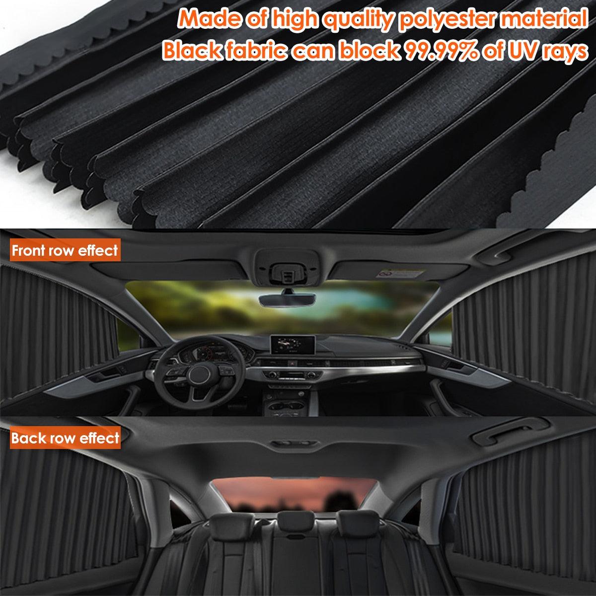 4pcs Magnetic Car Sunshade Window Curtain Auto Window Sun Shade Privacy Sun UV Protection Window Shield Car Interior Accessories - KinglyDay