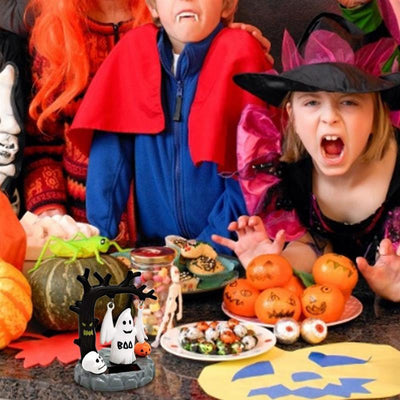 Solar Powered Dancing Ghost/Fireman/Pumpkin Car Ornaments Solar Shaking Head Doll Interior Dashboard Decoration Halloween Gift - KinglyDay