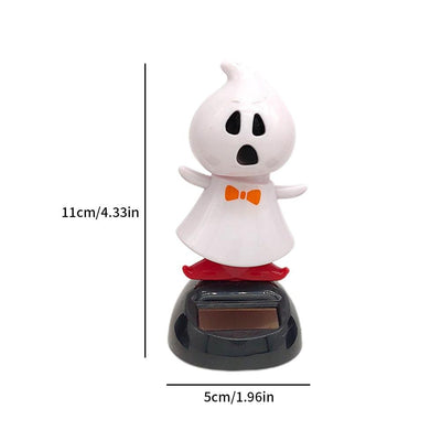 Solar-Powered Swinging Doll Car Interior Decoration Jewelry Halloween Gift Cute Shaking Cartoon Auto Accessories Ornament - KinglyDay