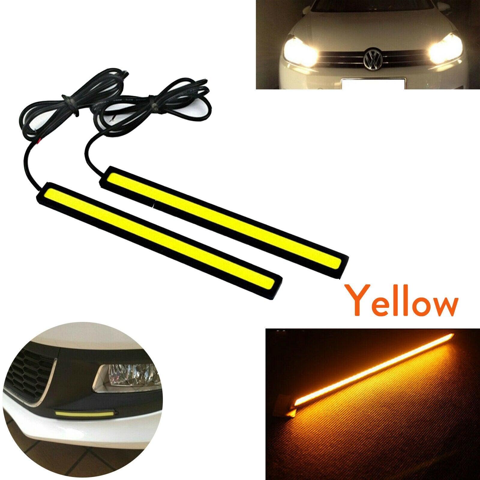 Ultra Thin Bright LED COB Strip Waterproof DC 12V DRL Lamp Day Time Running Driving Lamp for Auto Car Side Light Fog Light - KinglyDay