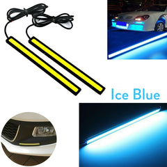 Ultra Thin Bright LED COB Strip Waterproof DC 12V DRL Lamp Day Time Running Driving Lamp for Auto Car Side Light Fog Light - KinglyDay