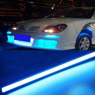 Ultra Thin Bright LED COB Strip Waterproof DC 12V DRL Lamp Day Time Running Driving Lamp for Auto Car Side Light Fog Light - KinglyDay
