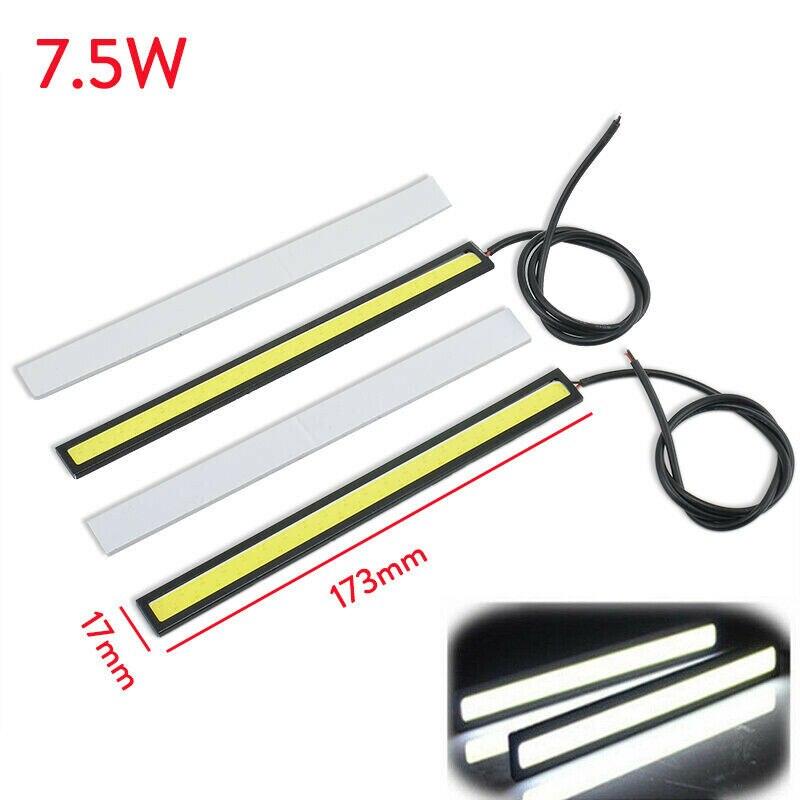 Ultra Thin Bright LED COB Strip Waterproof DC 12V DRL Lamp Day Time Running Driving Lamp for Auto Car Side Light Fog Light - KinglyDay