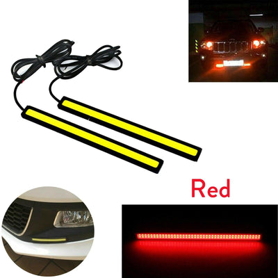 Ultra Thin Bright LED COB Strip Waterproof DC 12V DRL Lamp Day Time Running Driving Lamp for Auto Car Side Light Fog Light - KinglyDay