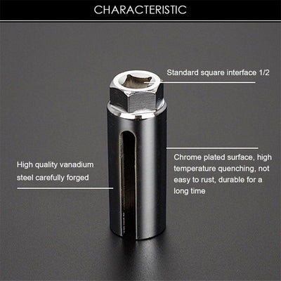 Universal 22mm 1/2" Drive Car Lambda Oxygen Sensor Socket Wrench Removal Installation Tool Professional Car Accessories - KinglyDay