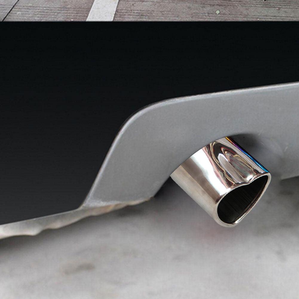 Universal Exhaust Tail Pipe Muffler 2.5 inch ID Inlet Bolt-on Heart Edge Car Universal Stainless Steel Outlet Muffler - KinglyDay