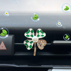 1pc Four-leaf Clover Air Outlet Decoration Ornaments Solid Perfume Car Aromatherapy Inside The Automovtive Air Freshener Car Accessories Women - KinglyDay