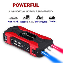 12V 200A Car Jump Starter, Portable Power Bank Starting Device, Diesel Petrol Powered 20000mAh Power Charger For Car Battery Booster - KinglyDay