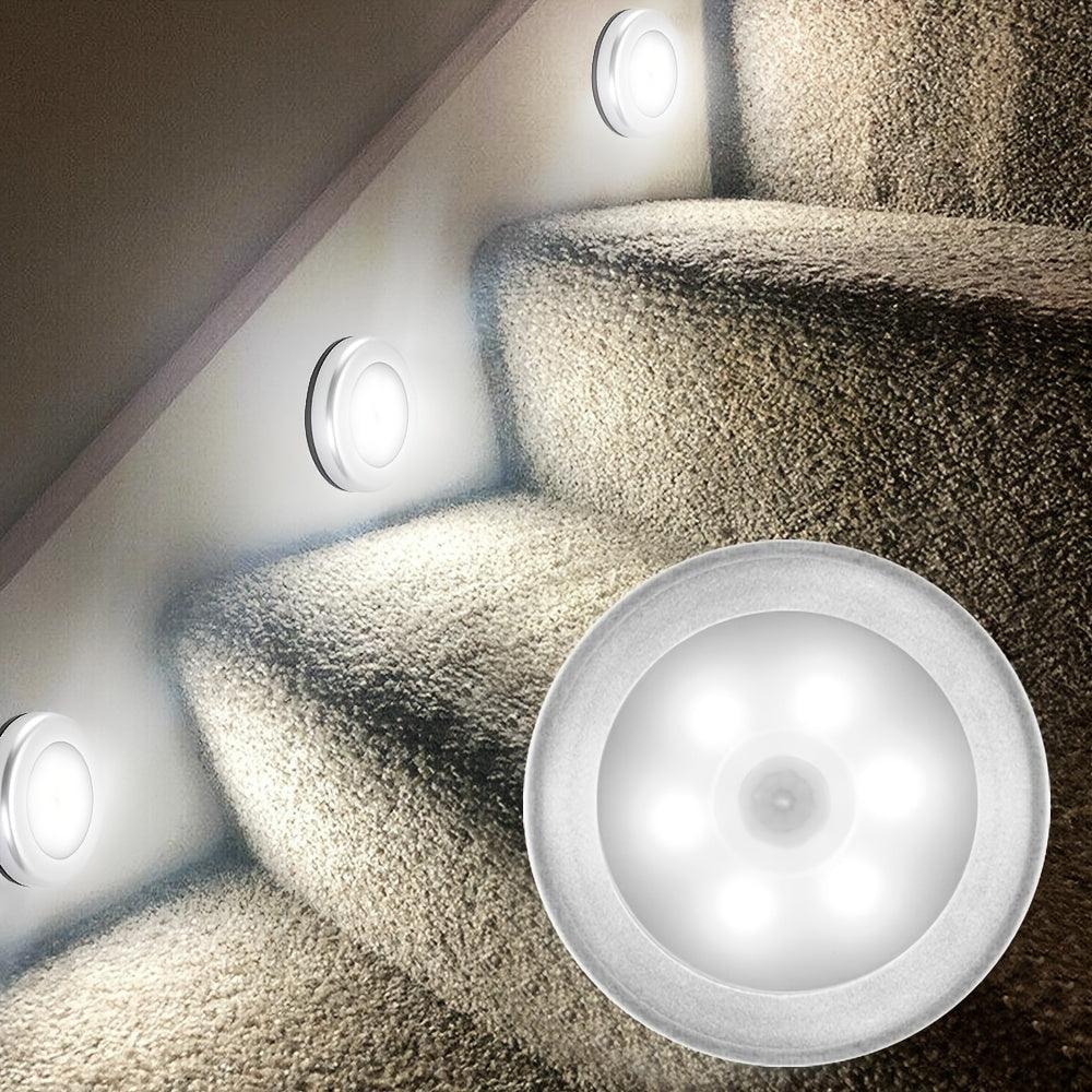 Motion Sensor Night Light Wireless LED Light, PIR Sensor Stick-On Cabinet Cupboard Light For Stairs Wardrobe Closet Cabinet Bedroom Hallway Garage - KinglyDay