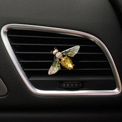 Bling Rhinestone Bee Drangonfly Air Fresheners Clips For Car Interior Decor, Car Air Vent Diffuser Clip For Women - KinglyDay