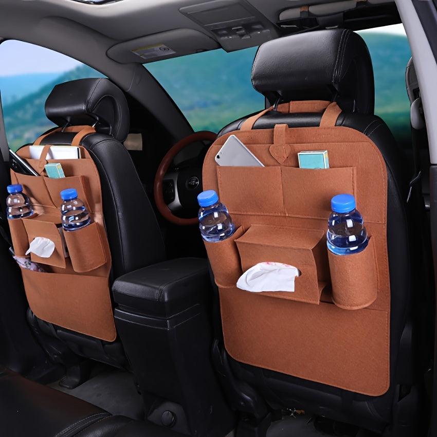 1pc Car Back Seat Organizers, Storage Pockets Kick Mats Car Back Seat Protectors Tissue Boxcup Holder Laptop Table Car Eating Tray For Parking Only - KinglyDay