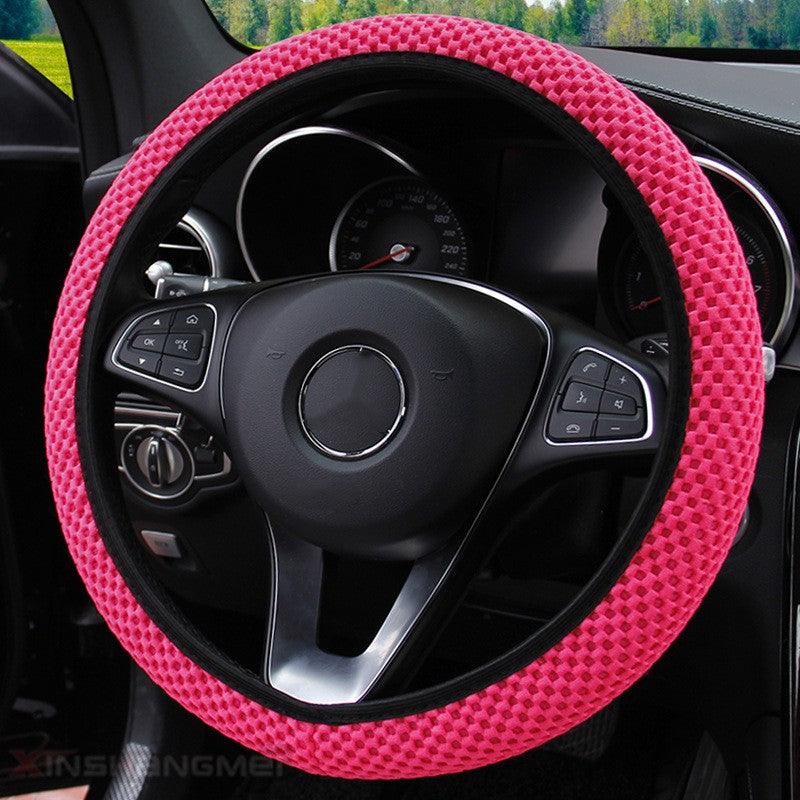 Carbon Fiber Sports Steering Wheel Cover - Universal Fit Steering Wheel Protector - KinglyDay