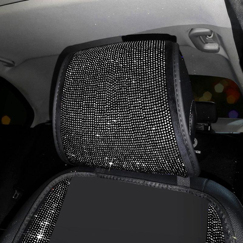 1pc Bling Auto Car Neck Pad Crystal Rhinestone Artificial Diamond Head Pad Pillow Women Girls Car Interior Accessories - KinglyDay