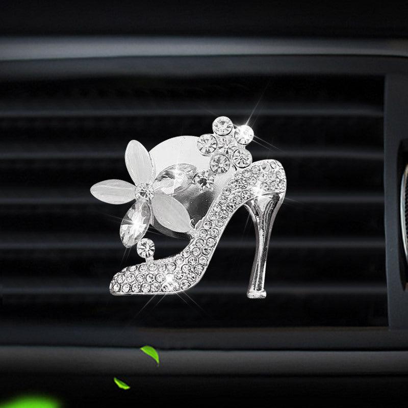 1PC Car Air Vent Clip Ornament, Crystal Car Diffuser, Bling Rhinestone Oil Diffuser Vent Clip, Car Freshener Car Accessories For Women - KinglyDay