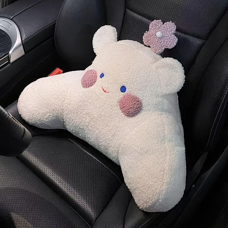 Car Flower Head Neck Pillow, Car Automotive Seat Neck Pillow, Car Waist Pillow Cartoon Cute Supplies Car Accessories Women - KinglyDay