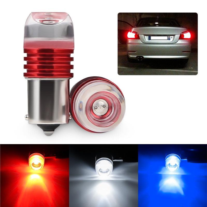 1 Pcs Red 1157 BAY15D P21/5W Strobe LED Flashing Projector Lamps for Car Tail Brake Lights Auto Transform Signal Lamp - KinglyDay