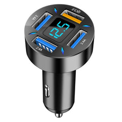 66W 4 Ports USB PD Quick Car Adapter Charger QC3.0 Type C,In-Car Adapter Fast Charging - KinglyDay