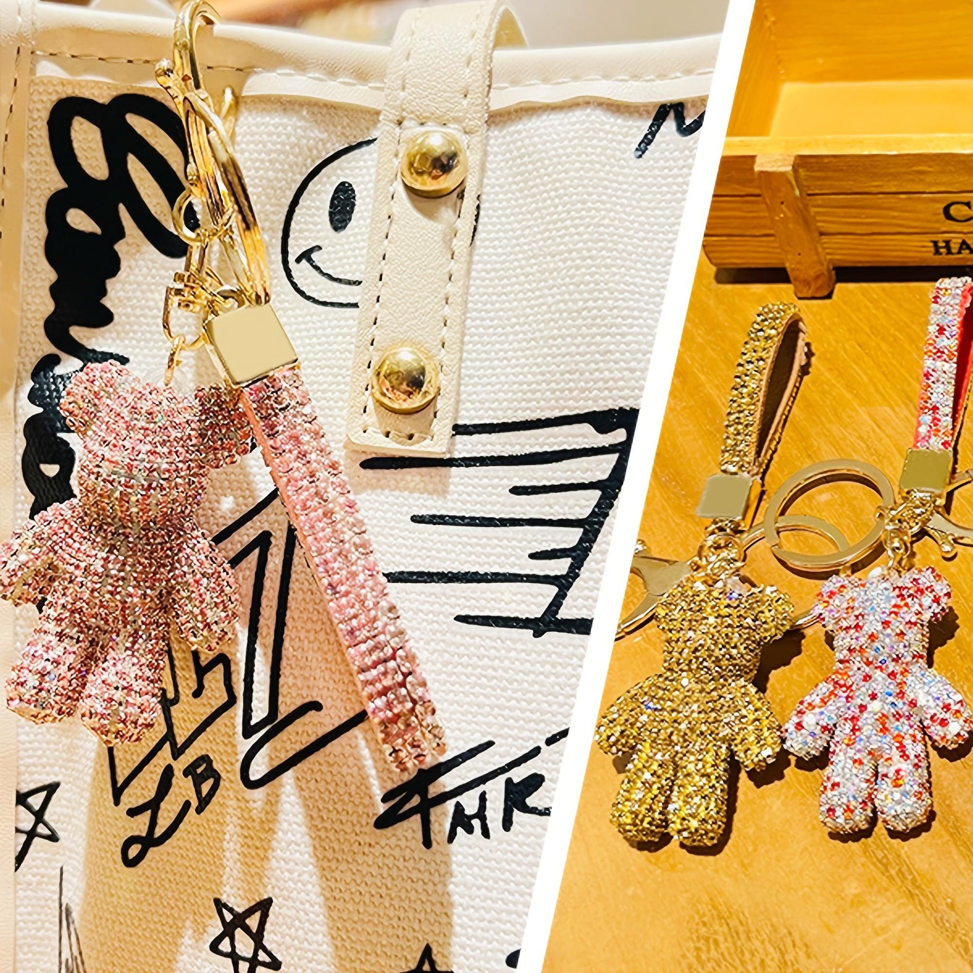 1pc Cute Bear Keychain Accessories For Women, Mama, Kids, Girl, Men, Kawaii Car Key Chain For Wallet, Backpack, Coin Purse - KinglyDay