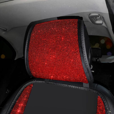 1pc Bling Auto Car Neck Pad Crystal Rhinestone Artificial Diamond Head Pad Pillow Women Girls Car Interior Accessories - KinglyDay
