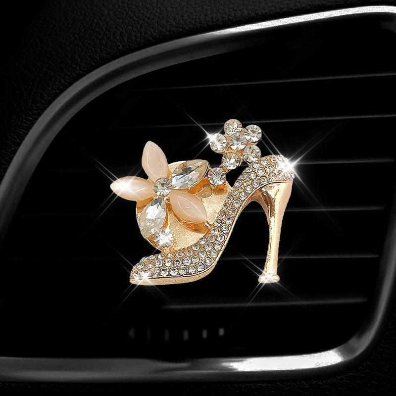 1PC Car Air Vent Clip Ornament, Crystal Car Diffuser, Bling Rhinestone Oil Diffuser Vent Clip, Car Freshener Car Accessories For Women - KinglyDay