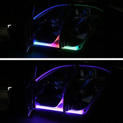 2PCS Car Door Streamer Lights Waterproof Car Flexible RGB Light Strip LED Lamp - KinglyDay