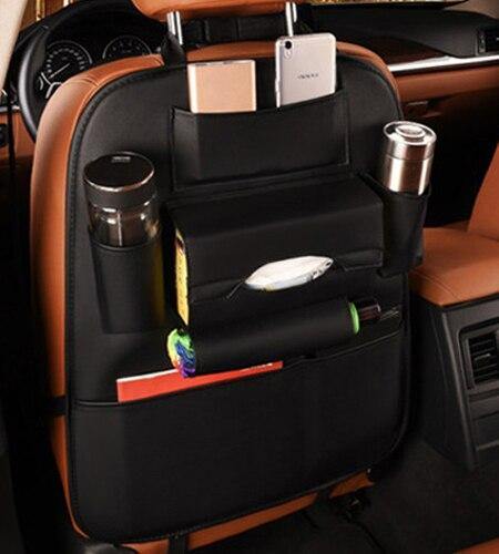 Leather Car-Styling Back Seat Storage Bag Organizer Multi-Pocket Storage - KinglyDay