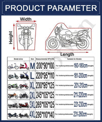 Universal Motorcycle Cover UV Protector Waterproof Dustproof - KinglyDay