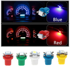 10PCS T5 B8.5D 5050 Car Dashboard Instrument Interior LED Light Bulbs Accessories - KinglyDay