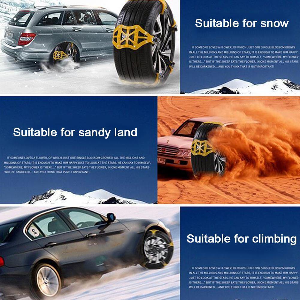 Universal Tire Chains Anti-slid Snow Chain Portable Easy to Mount Emergency Traction Car Snow Tyre Chain - KinglyDay