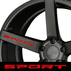 4PCS SPORT Style Car Rims Wheel Hub Racing Sticker Graphic Decal Strip - KinglyDay