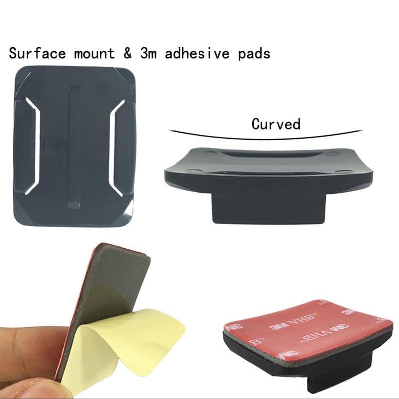 Motorcycle Helmet Mount Adhesive Arm Curved For Xiaomi Yi 4K Gopro Hero 8 7 6 5 4 - KinglyDay