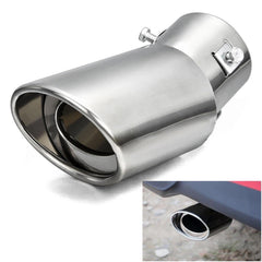 Chrome Car Stainless Steel Rear Exhaust Pipe Tail Muffler Tip Round Accessories - KinglyDay