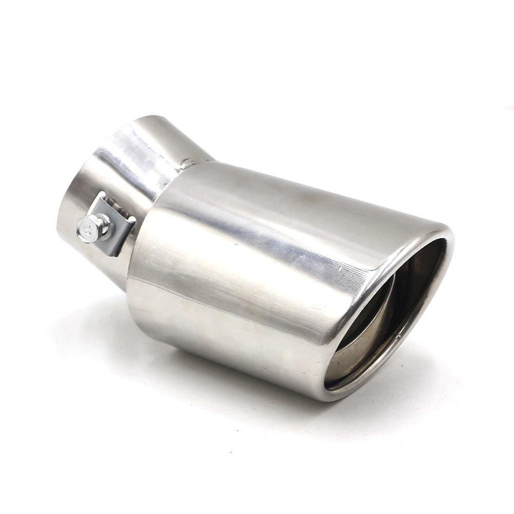 Chrome Car Stainless Steel Rear Exhaust Pipe Tail Muffler Tip Round Accessories - KinglyDay