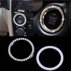 Auto Car SUV Diamond Ring Accessories Button Start Switch - KinglyDay